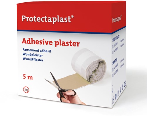 Elastische pleister Protectaplast bruin 6cmx5m 1 Rol