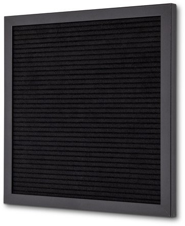 Letterbord Zwart 30 x 30 cm met Zwarte Lijst 1 Stuk
