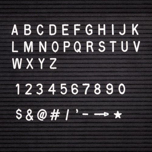 Letterbord IEZZY 30x30cm zwart hout 1 Stuk-4