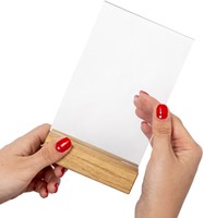 Houten Menuhouder T Tafeldisplay A4 Portret 1 Stuk-3