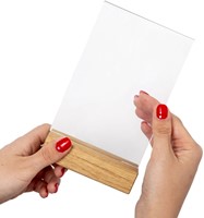 Menukaarthouder IEZZY T tafeldisplay A5 hout 1 Stuk-3