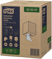 Reinigingsdoek Tork W1 W2 W3 Industrial grijs 1 Rol-2