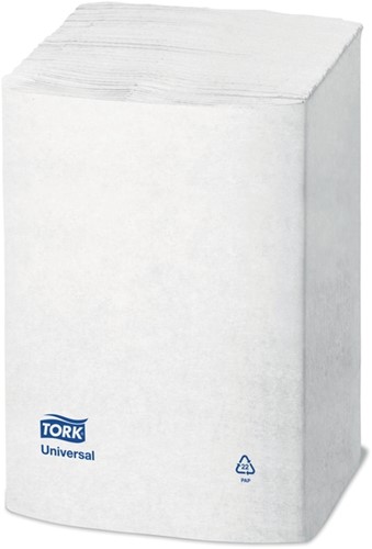 Servet Tork N4 Universal vierdevouw 1laags wit 1125 Vel-2