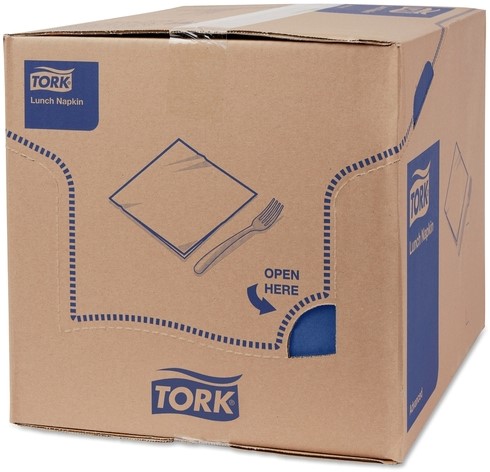 Lunchservet Tork Advanced achtstevouw donkerblauw 200 Vel-2