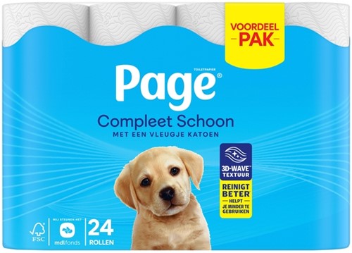 Toiletpapier Page Compleet Schoon 2-laags 140v 24r 24 Rol