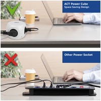 Stekkerblok ACT 3vdig incl 2x USB C/A wt/gs 1 Stuk-10