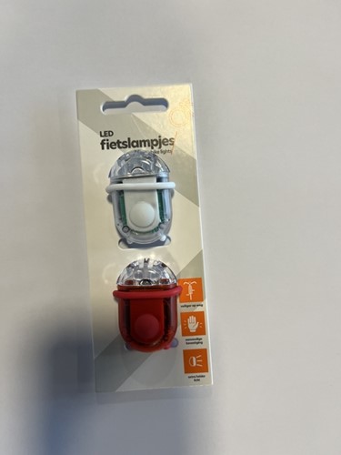 Fietslampje voor en achter 1 Blister-1