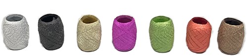 Polyband assorti glitter 20mx5mm 50 Stuk