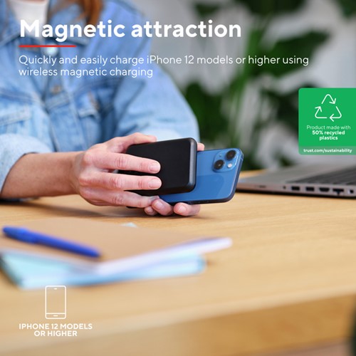 Powerbank Trust Magnetic draadloos 5000MAH zwart 1 Stuk-2