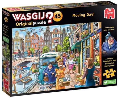 Puzzel Wasgij Original 45 Verhuisdag! 1000st 1000 Doos
