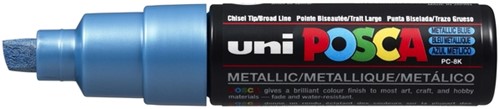 Paintmarker Uni POSCA PC8K B schuin metallic blauw 1 Stuk