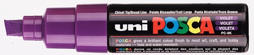 Verfstift Posca PC8K B schuin paars 1 Stuk