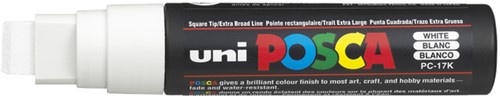 Verfstift Posca PC17K EB rechthoek wit 1 Stuk