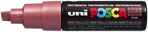 Verfstift Posca PC8K B schuin metallic rood 1 Stuk