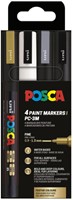 Paintmarker Uni POSCA PC3M F 4st assorti 4 Stuk