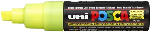 Verfstift Posca PC8K B schuin fluor geel 1 Stuk