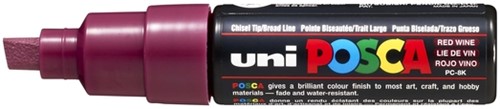Verfstift Posca PC8K B schuin wijnrood 1 Stuk
