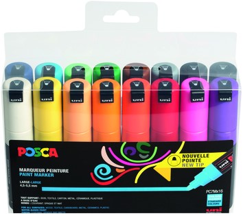 Verfstift Posca PC7M B 16st assorti 16 Stuk