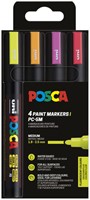 Paintmarker Uni POSCA PC5M M fluor 4st assorti 4 Stuk