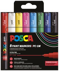 Paintmarker Uni POSCA PC1MC EF 8st assorti 8 Stuk