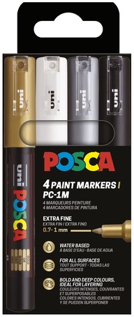 Paintmarker Uni POSCA PC1MC EF 4st assorti 4 Stuk