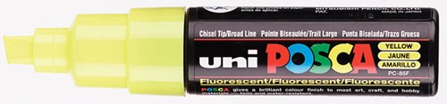 Verfstift Posca PC8K B schuin geel 1 Stuk