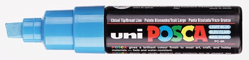 Verfstift Posca PC8K B schuin lichtblauw 1 Stuk