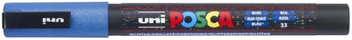Verfstift Posca PC3M F glitter donkerblauw 1 Stuk