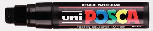 Verfstift Posca PC17K EB rechthoek zwart 1 Stuk