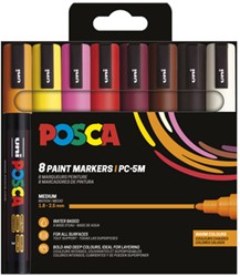 Paintmarker Uni POSCA PC5M M 8st  warme kleuren 8 Stuk