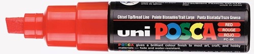 Verfstift Posca PC8K B schuin rood 1 Stuk