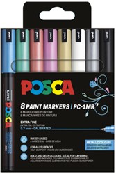 Paintmarker Uni POSCA PC1MR EF metallic 8st ass 8 Stuk