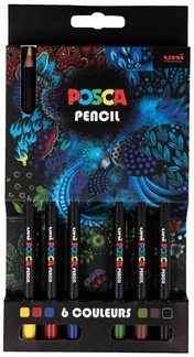 Kleurpotlood Posca 6st assorti 6 Stuk