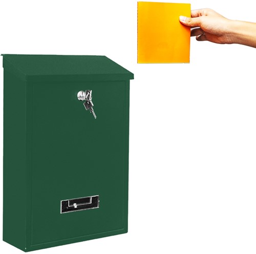 Brievenbus BRASQ PB100 Basic wand groen 1 Stuk-2