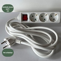 Stekkerdoos BRASQ  3 voudig 3 meter wit 1 Stuk-2
