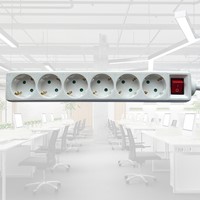 Stekkerdoos BRASQ  6 voudig 1.4 meter wit 1 Stuk-5