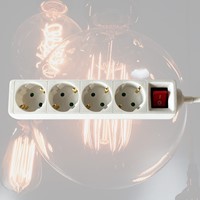 Stekkerdoos BRASQ  4 voudig 3 meter wit 1 Stuk-3