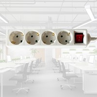 Stekkerdoos BRASQ  4 voudig 3 meter wit 1 Stuk-4