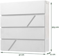 Brievenbus BRASQ PB200 Deluxe wand wit 1 Stuk-2