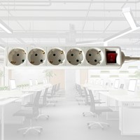Stekkerdoos BRASQ  5 voudig 3 meter wit 1 Stuk-5