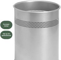 Papierbak BRASQ 15 liter zilver 1 Stuk-1