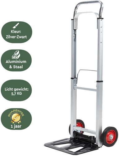 Steekwagen BRASQ inkapbaar stalen plateau 90 kg 1 Stuk-3