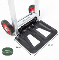Steekwagen BRASQ inkapbaar stalen plateau 90 kg 1 Stuk-3