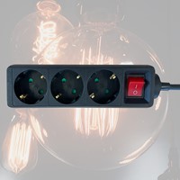 Stekkerdoos BRASQ  3 voudig 1.4 meter zwart 1 Stuk-4