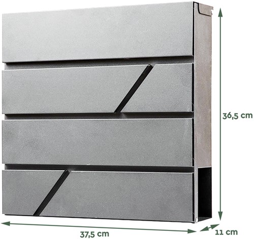 Brievenbus BRASQ PB200 Deluxe wand RVS 1 Stuk-2