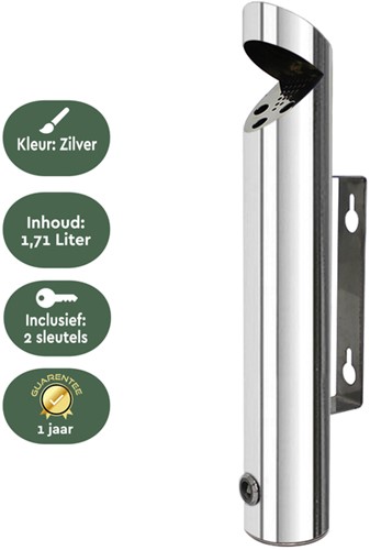 Asbak BRASQ wand AT200 RVS 1 Stuk-3
