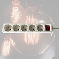 Stekkerdoos BRASQ  5 voudig 1.4 meter wit 1 Stuk-4