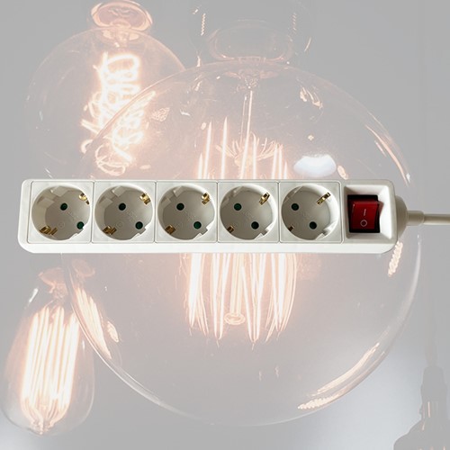 Stekkerdoos BRASQ  5 voudig 1.4 meter wit 1 Stuk-4