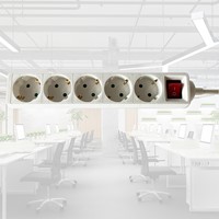 Stekkerdoos BRASQ  5 voudig 1.4 meter wit 1 Stuk-5