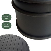 Deurstopper BRASQ  met rubberen ringen zwart 1 Stuk-1